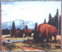 Great Bison tapestry throw