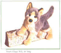 Tyson Floppy Wolf, 16" long